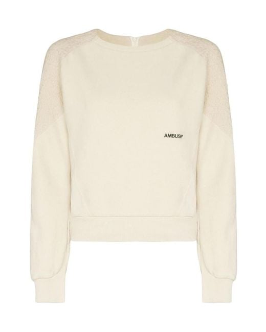 Ambush Natural Logo Embroidered Sweatshirt