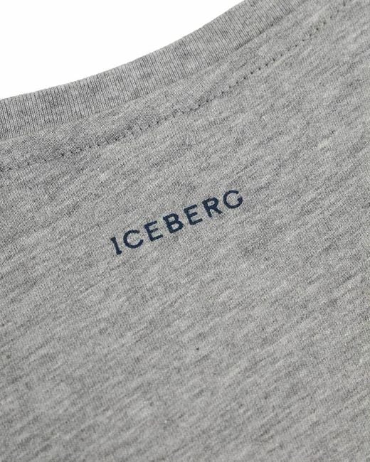 Iceberg Gray Printed T-Shirt for men