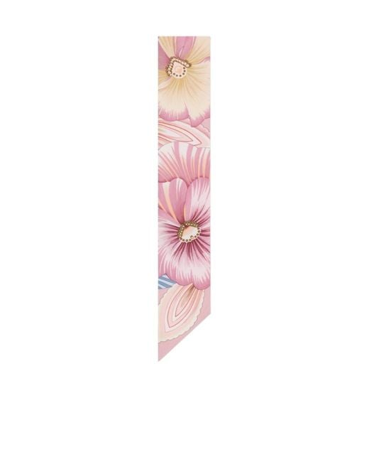 Ferragamo Pink Brezza Printed Headband