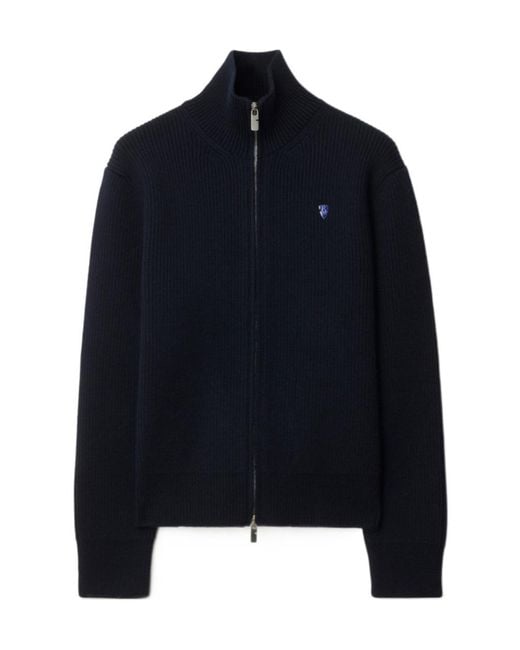 Burberry Blue Zip-Up Cardigan for men