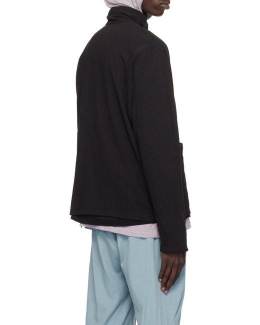 Kiko Kostadinov Black Levi's X Asymmetric Stand Collar Jacket for men