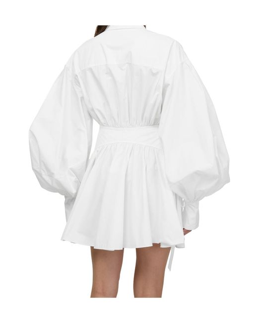 Zimmermann White Rebellion Poplin Mini Dress