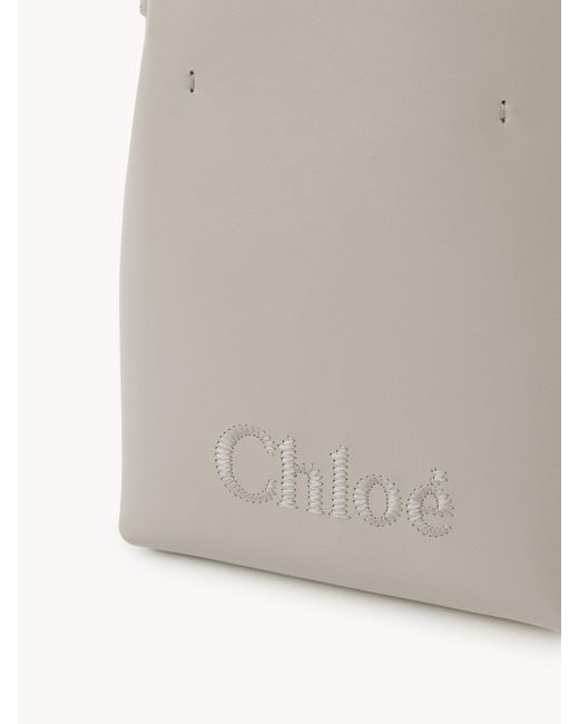 Chloé Natural Chloé Sense Micro Tote Bag