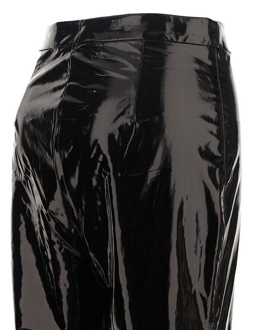 ROTATE BIRGER CHRISTENSEN Black Logo Casual Pants