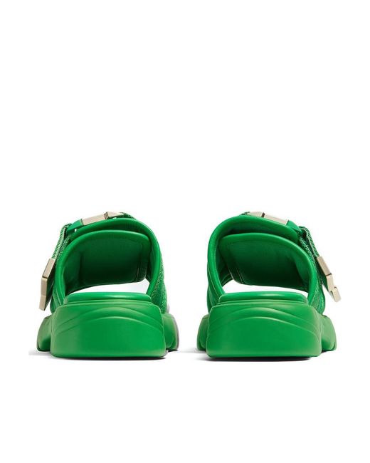 Bottega Veneta Green Flash Strappy Sandals