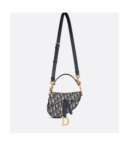 Dior Black Mini Saddlebag With Strap