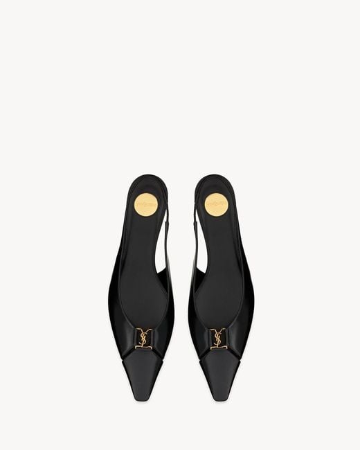 Saint Laurent Multicolor Babylone Slingback Flats