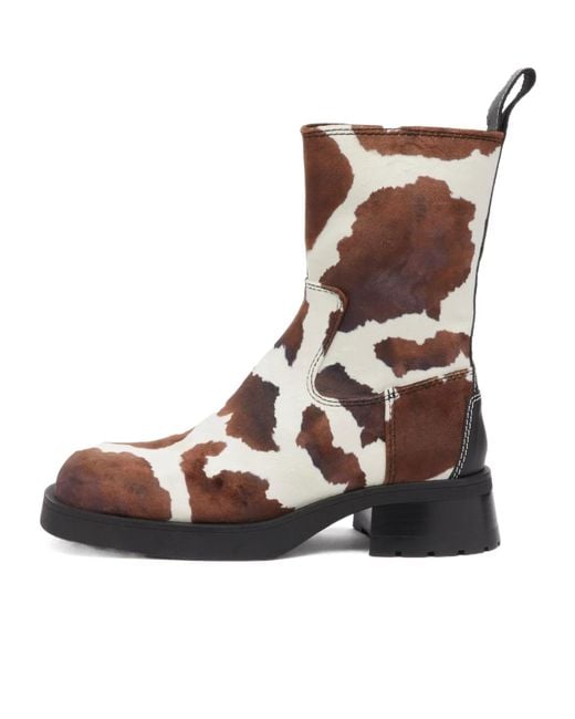 Miista Brown Pull-On Ankle Boots