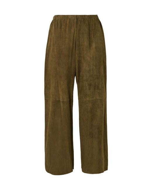 Nour Hammour Green Elastic Waist Casual Pants