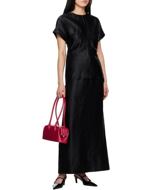 Loulou de Saison Black Elastic Waist Skirt
