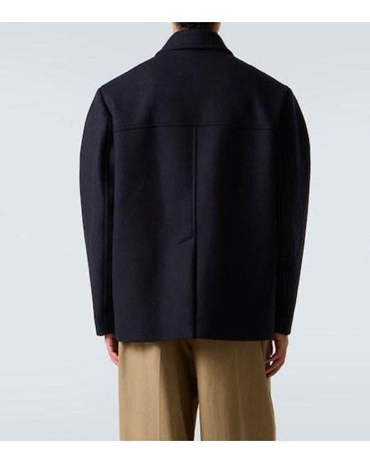 Simone Rocha Blue Embellished Wool-Blend Jacket for men