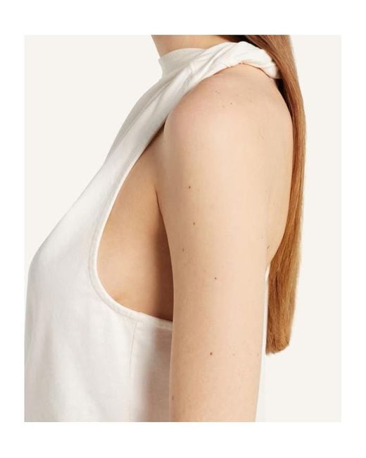 Courreges White Courrèges Twisted Asymmetric T-Shirt
