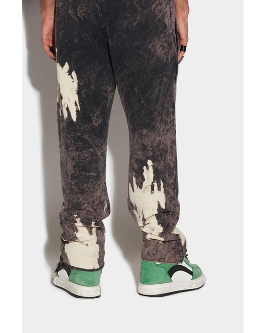 DSquared² Black Distressed-Effect Logo Track Pants for men