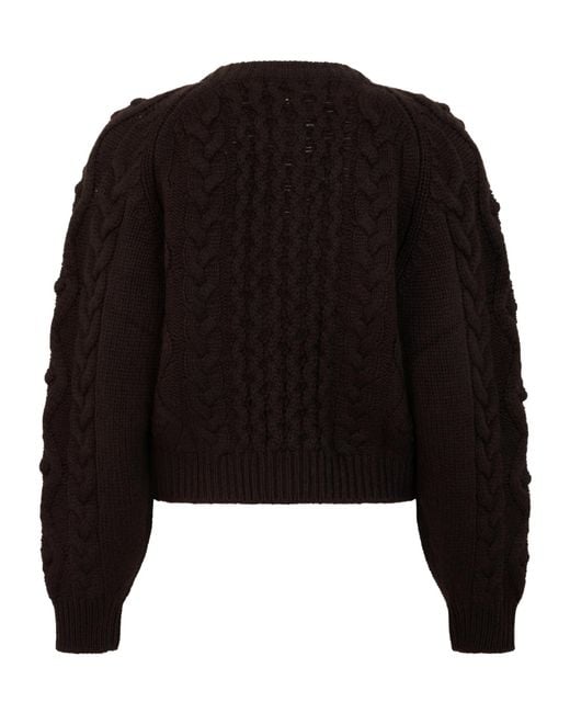 Lisa Yang Black Cable-Knit Cashmere Cardigan