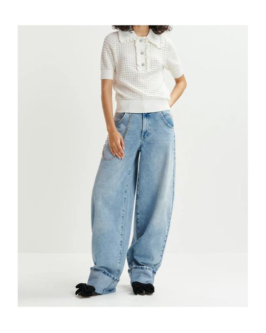 Essentiel Antwerp White Hemirates Polo Top