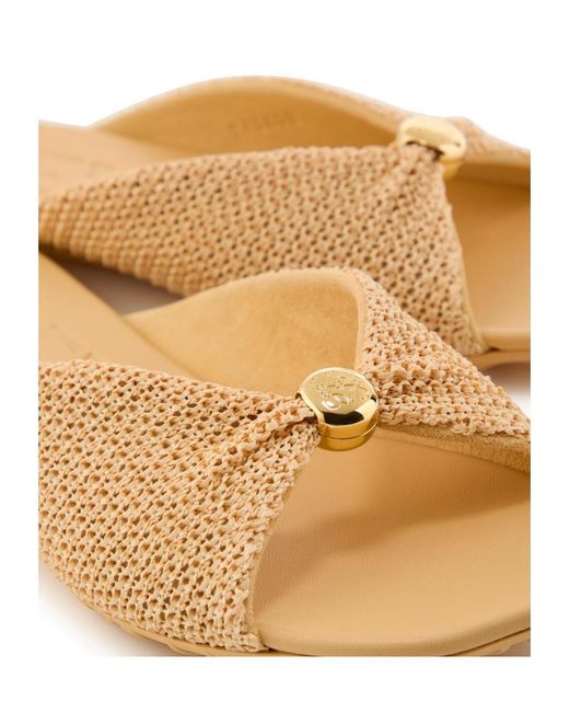 Loewe Multicolor Pebble Soft Raffia And Leather Sliders