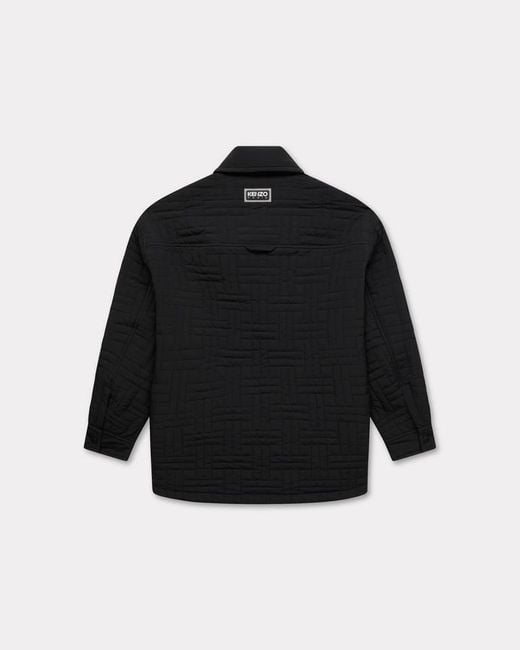 KENZO Black Zip-Up Quilted Jacket