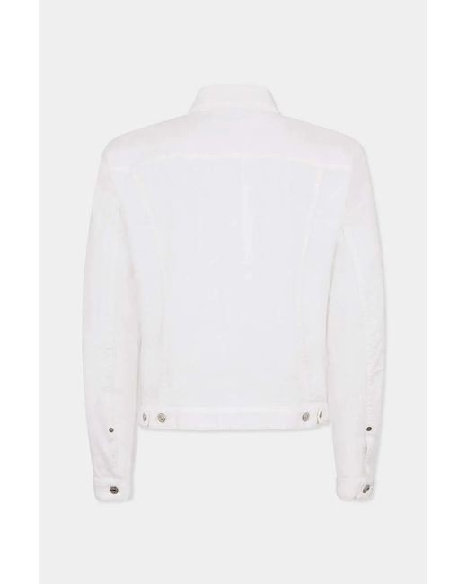 DSquared² White Garment Dyed Dan Jean Jacket for men