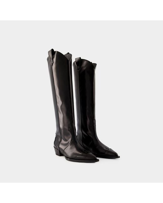 Aeyde Black Aruna Riding Boots