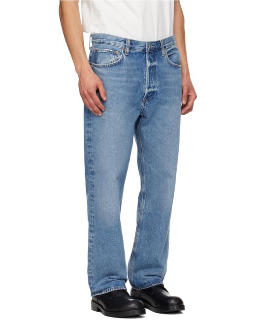 Agolde Blue 90's Mid-Rise Loose Fit Jeans for men