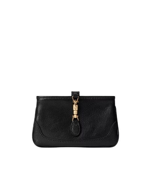 Gucci Black Jackie Zip Key Pouch