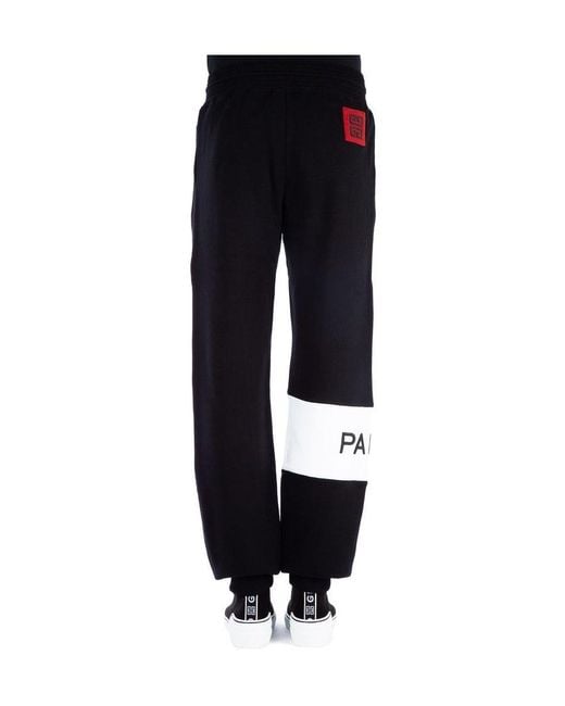 Givenchy Black Logo Decal Sweatpants for men