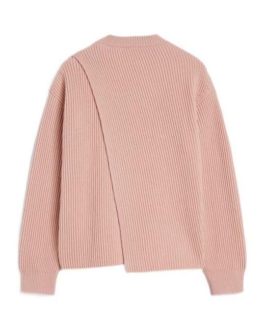 Jil Sander Pink Midweight Crew-Neck Jumper