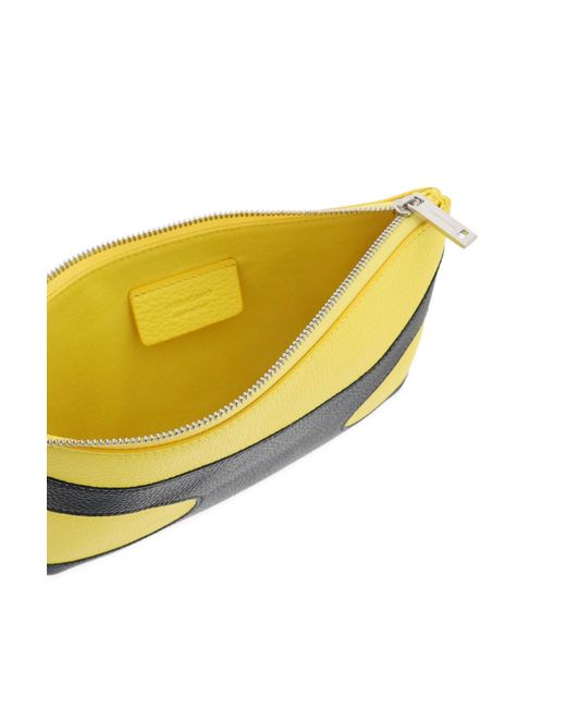 Ferragamo Yellow Logo Logo Mobile Phone Bag for men