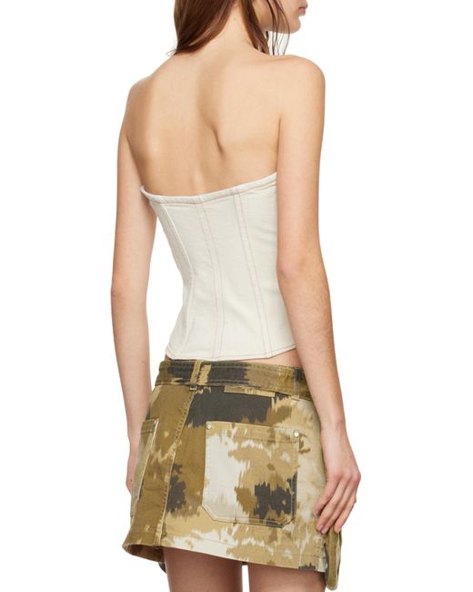 Blumarine White Bow Vest With Front