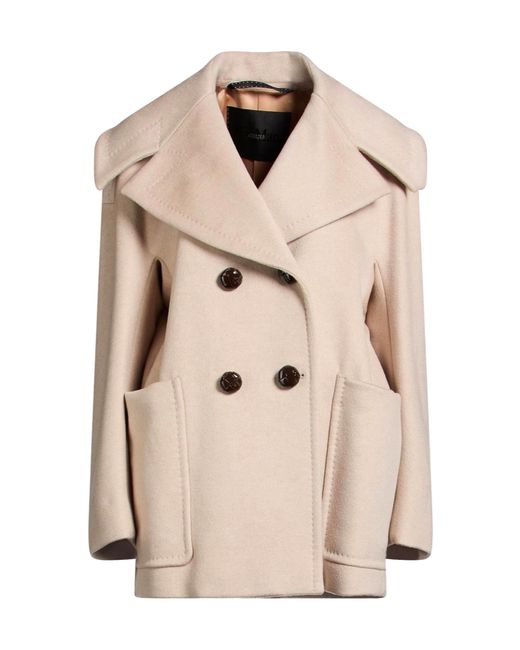 Max Mara Natural Minimalist Double-Breasted Cashmere Coat