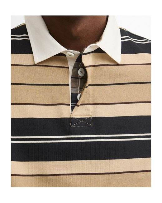 Barbour Multicolor Stripe Long-Sleeve Rugby Shirt for men