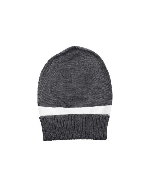Gucci Gray Logo Knitted Hat for men