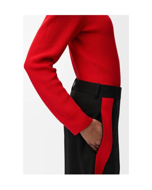 Loewe Red Casual Pants With Belt Loops