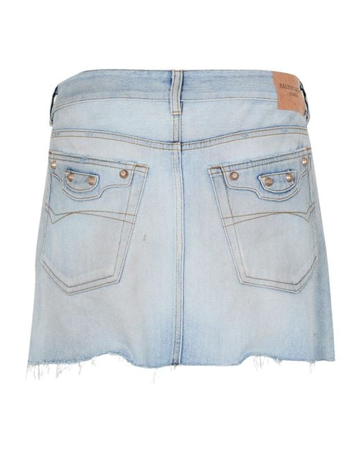 Balenciaga Blue Denim Mini Skirt