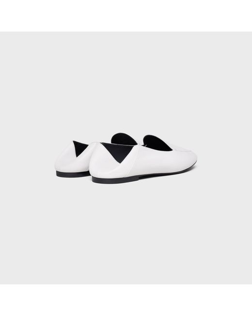 Céline White Aura Loafer