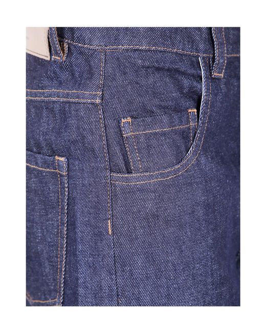 Uma Wang Blue Belt Loop Jeans