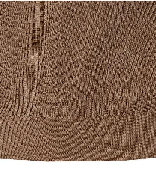 Auralee Brown Long-Sleeve Knit Top for men