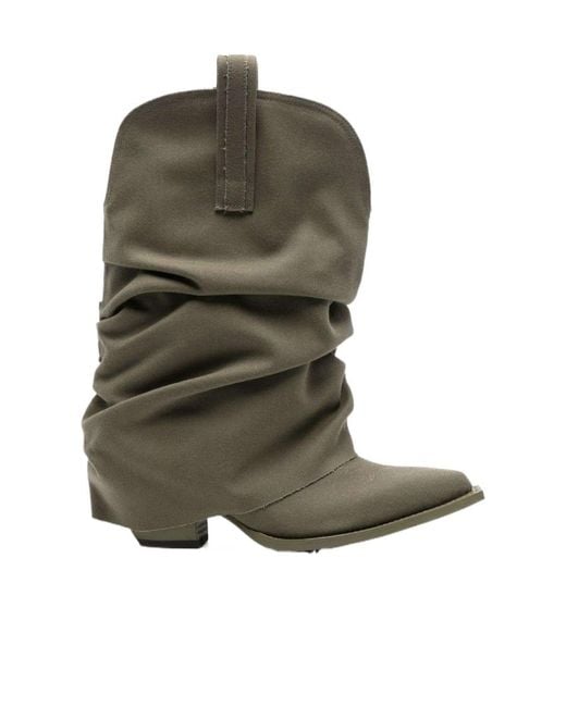 R13 Green Low Rider Slouchy Cowbody Boots