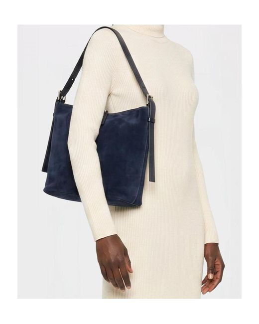 A.P.C. Blue Vera Zip Top Shoulder Bag for men