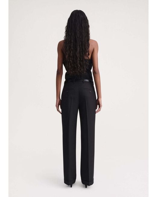 Totême Black Totême Mid-Rise Wide-Leg Trousers