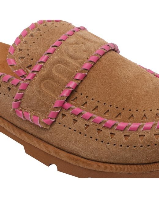 Mou Brown Bio Perforated Mules