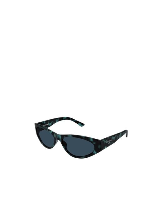 Balenciaga Blue Eyewear Oval Frame Sunglasses