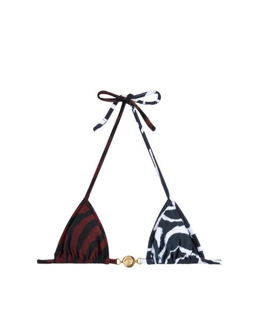 Reina Olga Multicolor Animal-Print Bikini Top