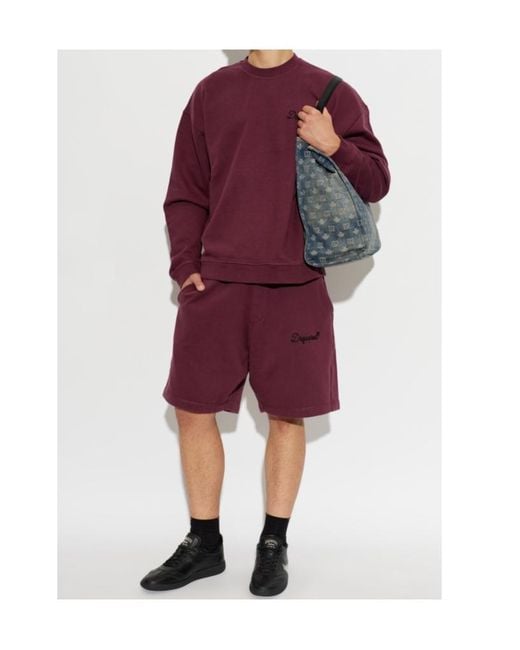 DSquared² Red Drawstring Shorts for men