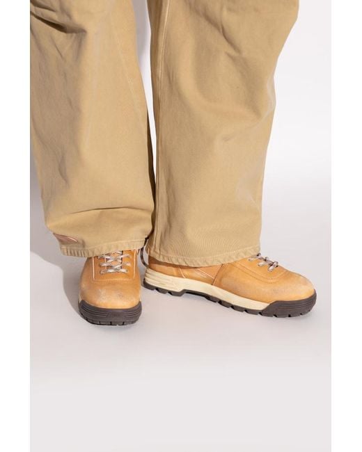 Autry Brown Malga Mid Trekking Boots for men