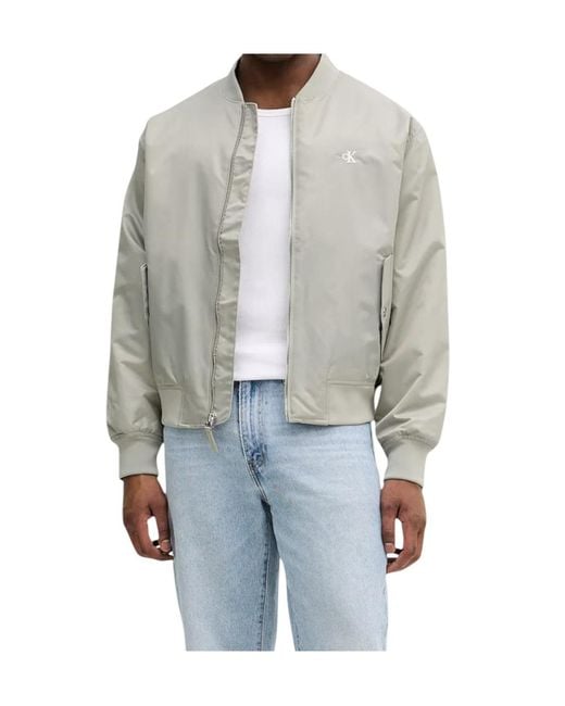 Calvin Klein Gray Long Sleeve Jacket for men