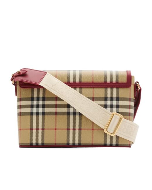 Burberry Multicolor Checked Note Crosssbody Bag