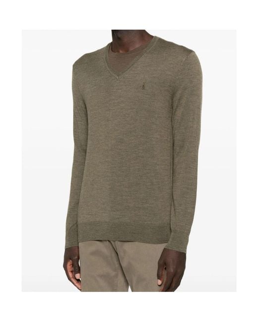 Polo Ralph Lauren Green V-Neck Wool Sweater for men
