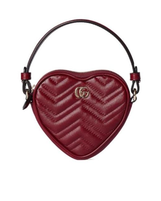 Gucci Red Gg Marmont Mini Bag