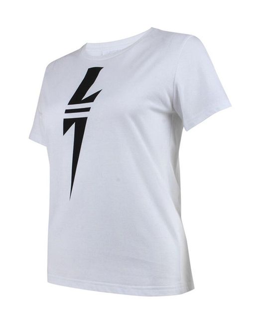 Neil Barrett White Lightning Printed Logo T-Shirt